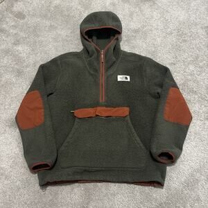 The North Face Men's Size Large Campshire Pullover Hoodie Fleece Green